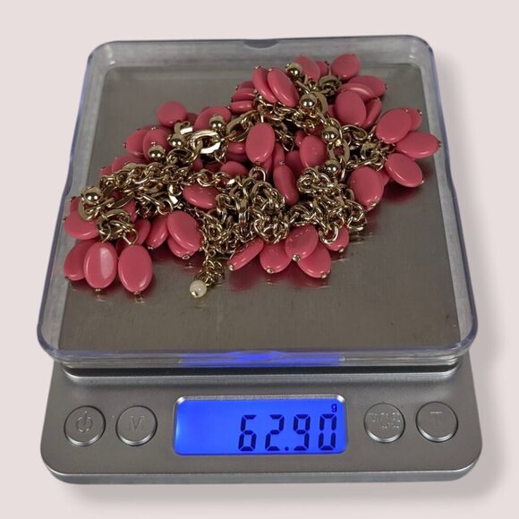 V. SHB Pink Dangle Statement Necklace - Picture 5 of 5